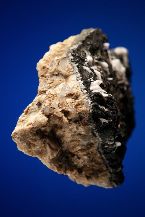 SILVER with ACANTHITE on GALENA and BARITE
