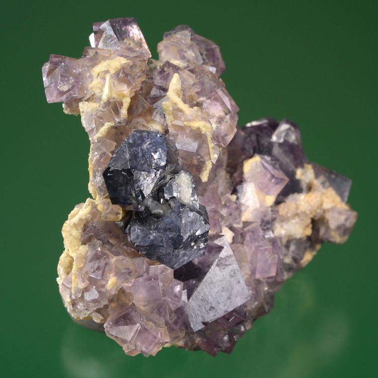 FLUORITE with GALENA and QUARTZ
