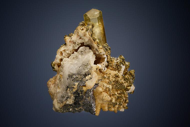 CALCITE with CHALCOPYRITE
