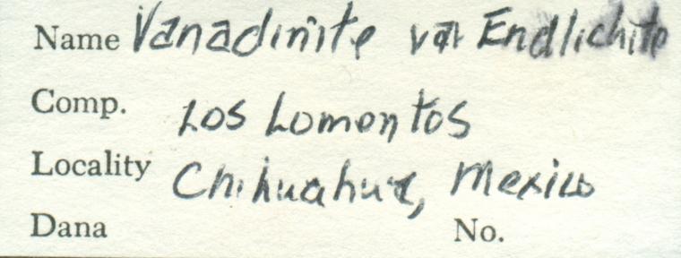 VANADINITE var. Endlichite