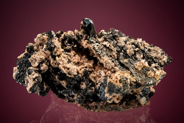 NAGYÁGITE with RHODOCHROSITE