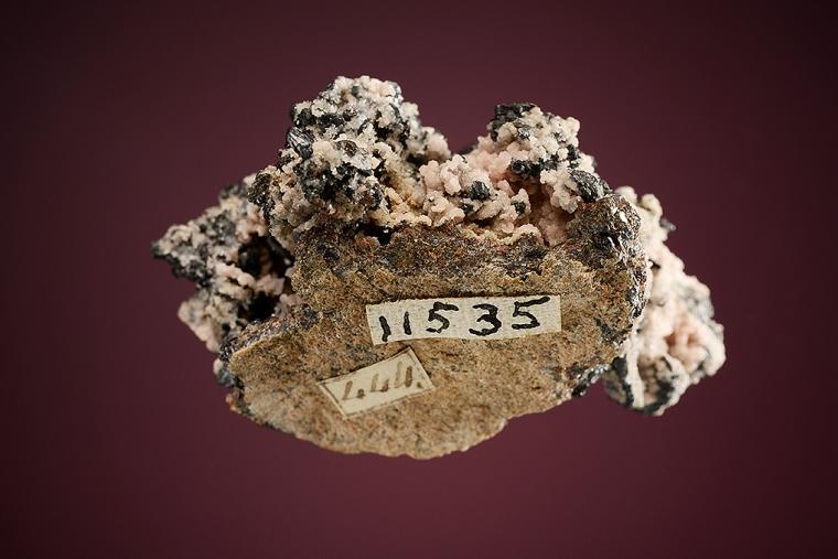 NAGYÁGITE with RHODOCHROSITE
