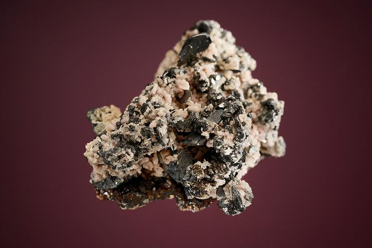 NAGYÁGITE with RHODOCHROSITE