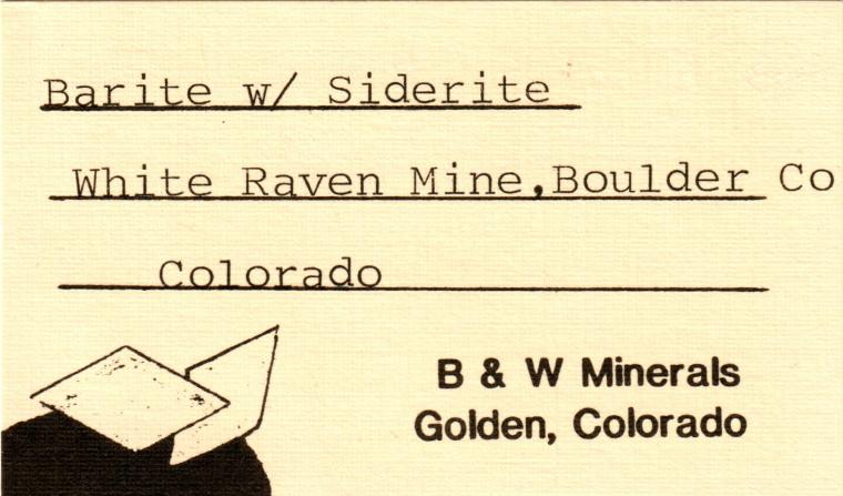 BARITE on SIDERITE