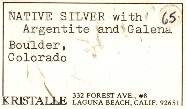 SILVER and ACANTHITE on GALENA