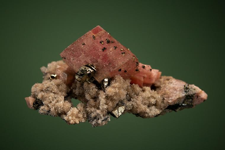 RHODOCHROSITE with PYRITE