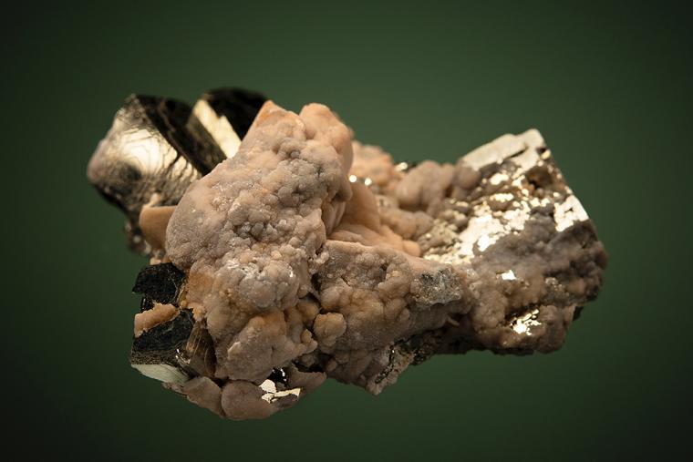PYRITE with RHODOCHROSITE