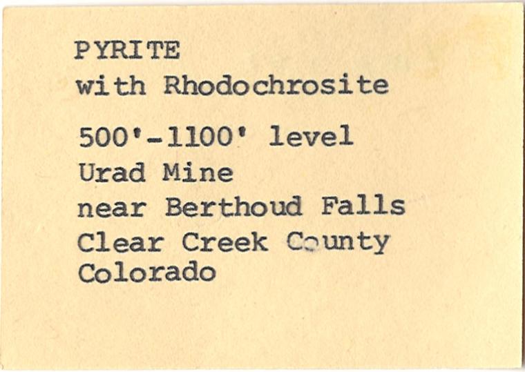 PYRITE with RHODOCHROSITE