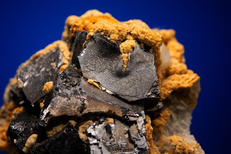 GALENA with BARITE and QUARTZ after DOLOMITE on QUARTZ