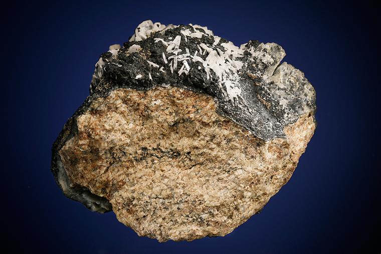 SILVER and ACANTHITE on GALENA and BARITE