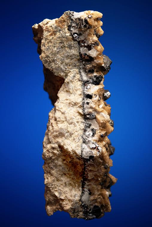 GALENA and SILVER on SIDERITE and BARITE