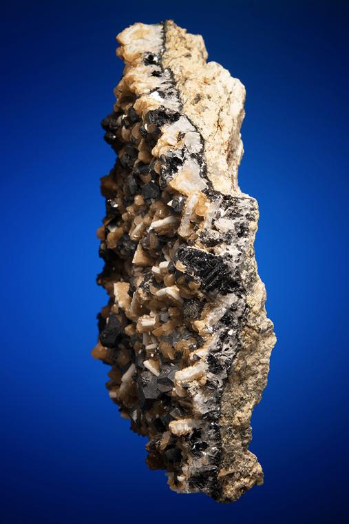 GALENA and SILVER on SIDERITE and BARITE