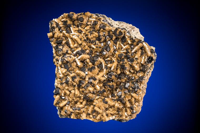 GALENA and SILVER on SIDERITE and BARITE