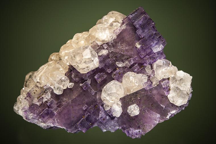 CALCITE on FLUORITE