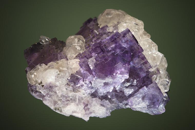 CALCITE on FLUORITE