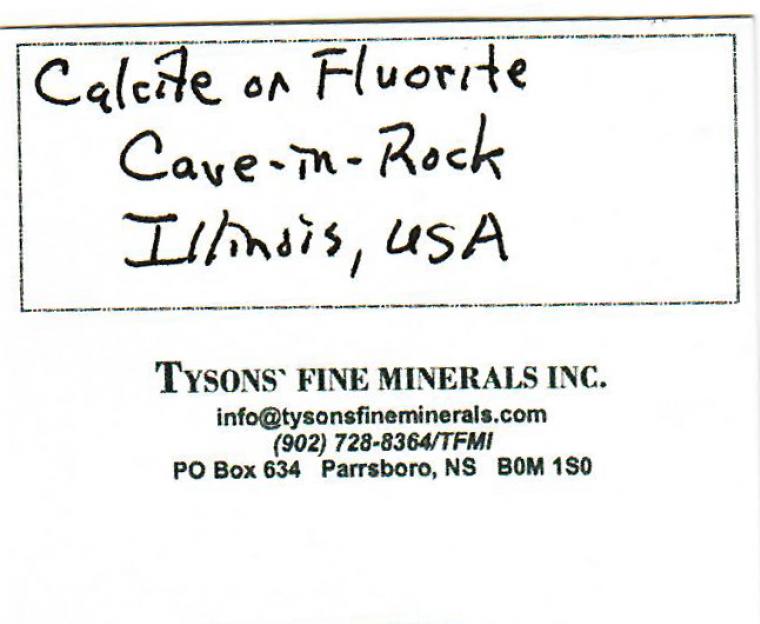 CALCITE on FLUORITE