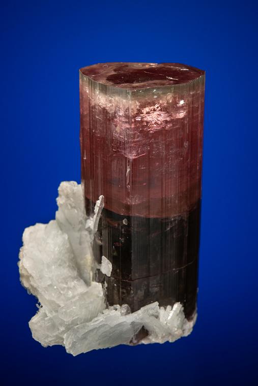 ELBAITE with STILBITE and ALBITE var. Cleavelandite (repaired)