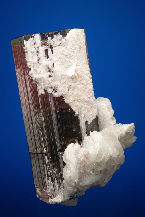 ELBAITE with STILBITE and ALBITE var. Cleavelandite (repaired)