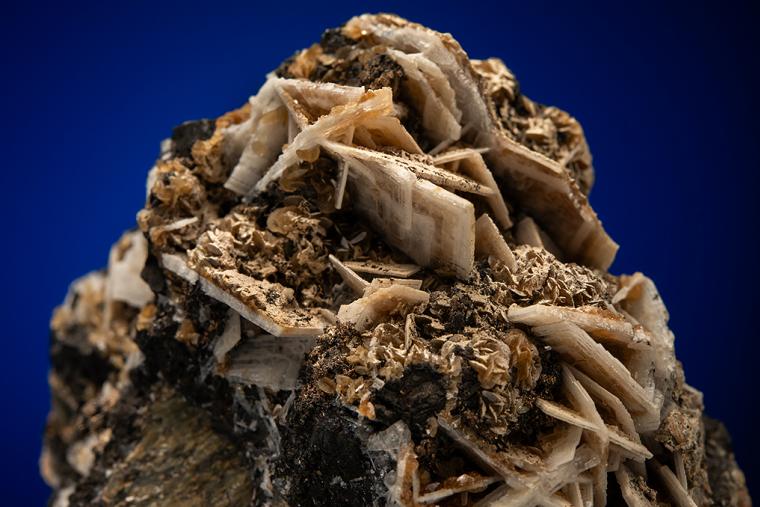 SILVER and ACANTHITE on BARITE and SILVER