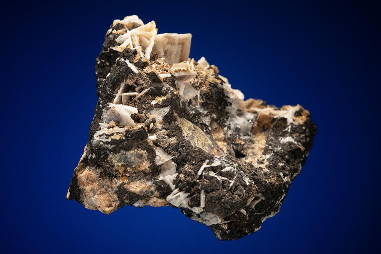 SILVER and ACANTHITE on BARITE and SILVER