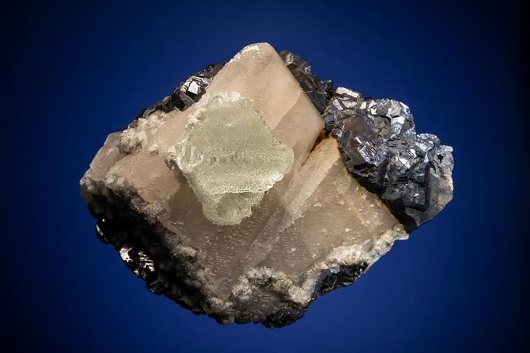 FLUORITE and CALCITE on GALENA