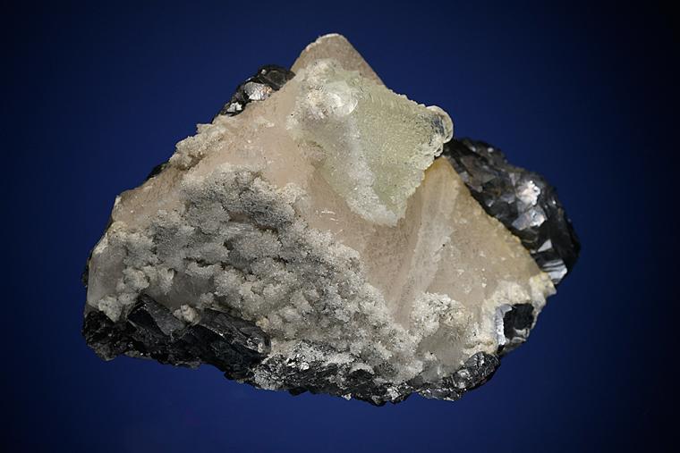 FLUORITE and CALCITE on GALENA
