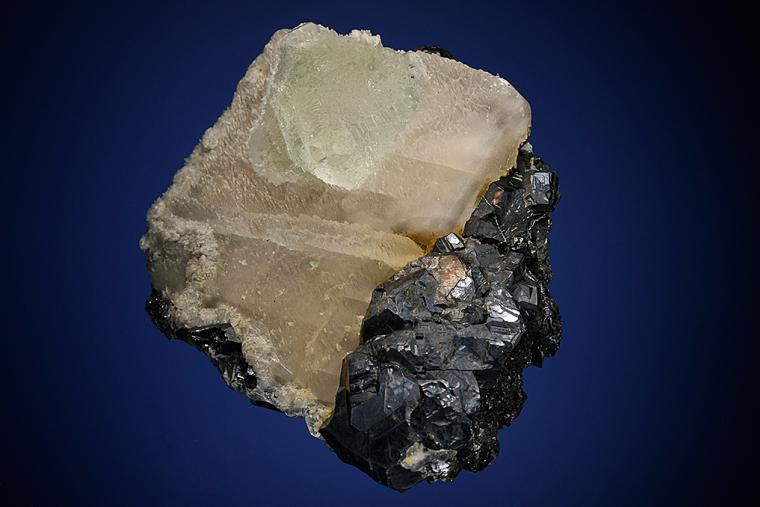 FLUORITE and CALCITE on GALENA