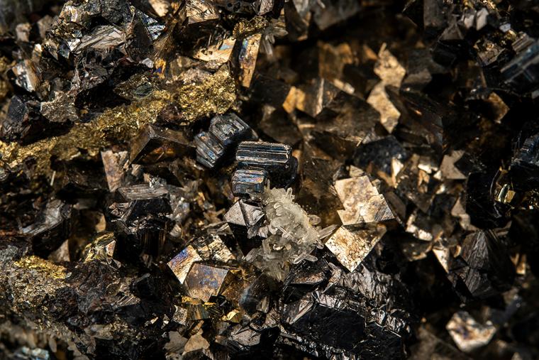 PYRITE after PYRRHOTITE with BOURNONITE, SPHALERITE and ARSENOPYRITE