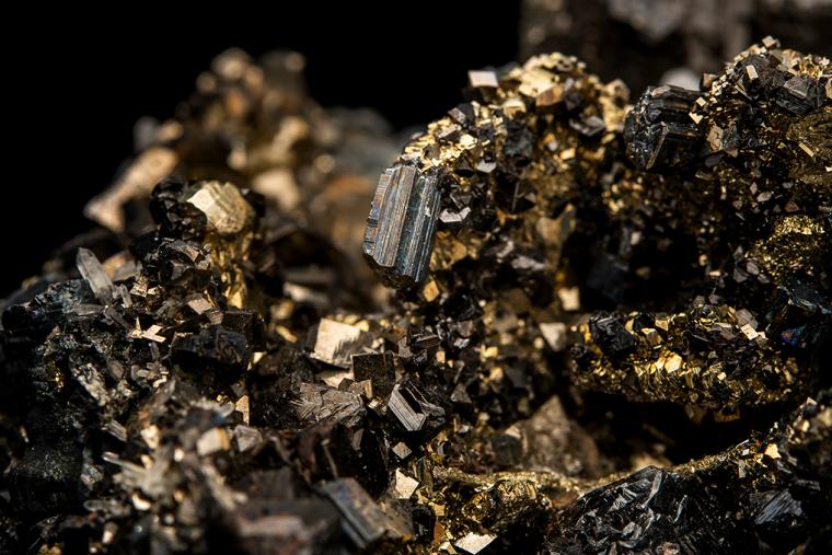 PYRITE after PYRRHOTITE with BOURNONITE, SPHALERITE and ARSENOPYRITE