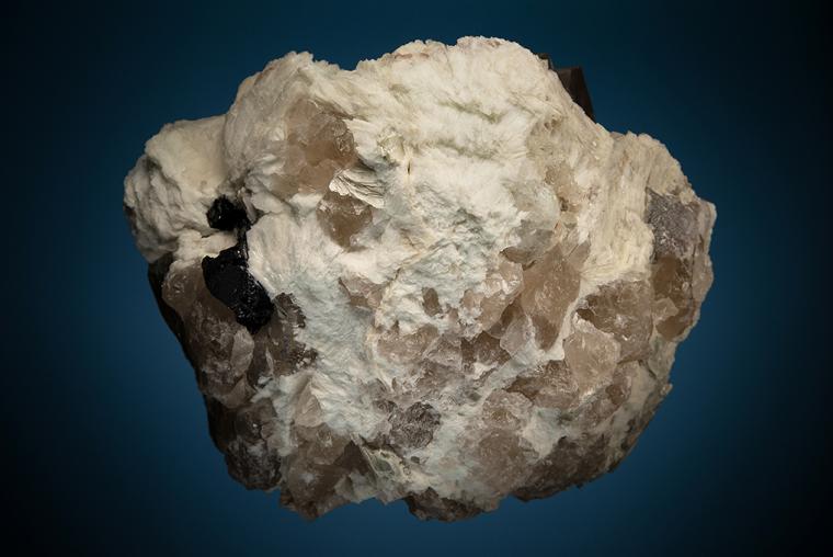 BERYL var. Morganite with QUARTZ on ALBITE var. Cleavelandite