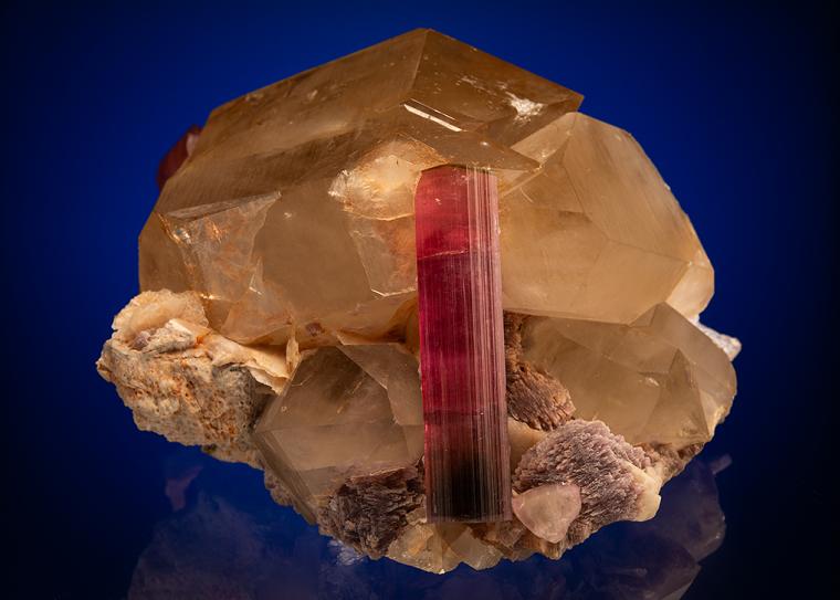 ELBAITE with LEPIDOLITE and ALBITE