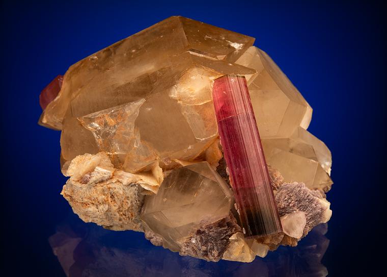 ELBAITE with LEPIDOLITE and ALBITE
