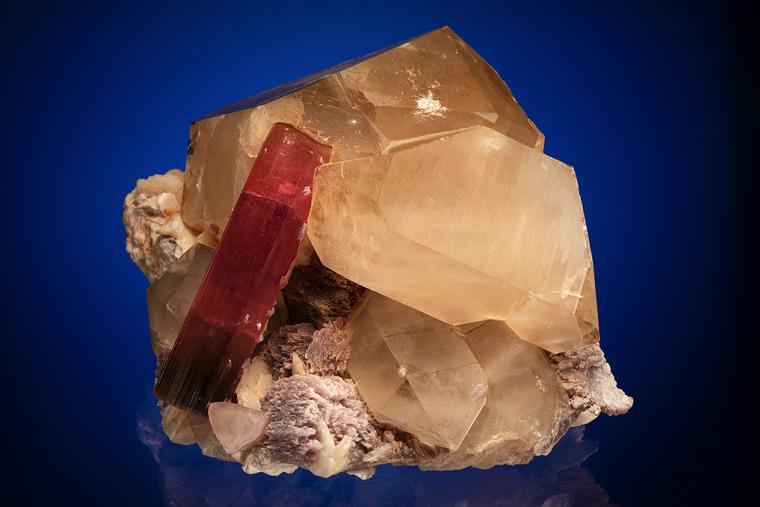 ELBAITE with LEPIDOLITE and ALBITE
