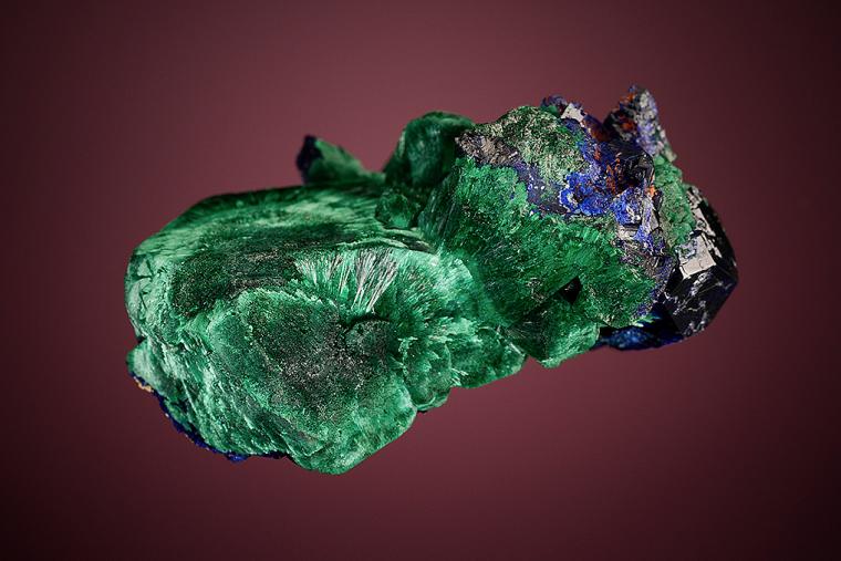 MALACHITE after AZURITE with AZURITE