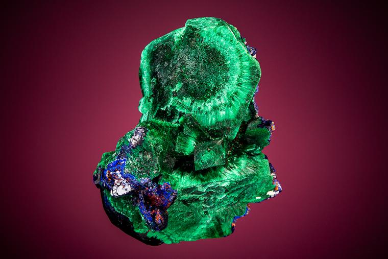 MALACHITE after AZURITE with AZURITE