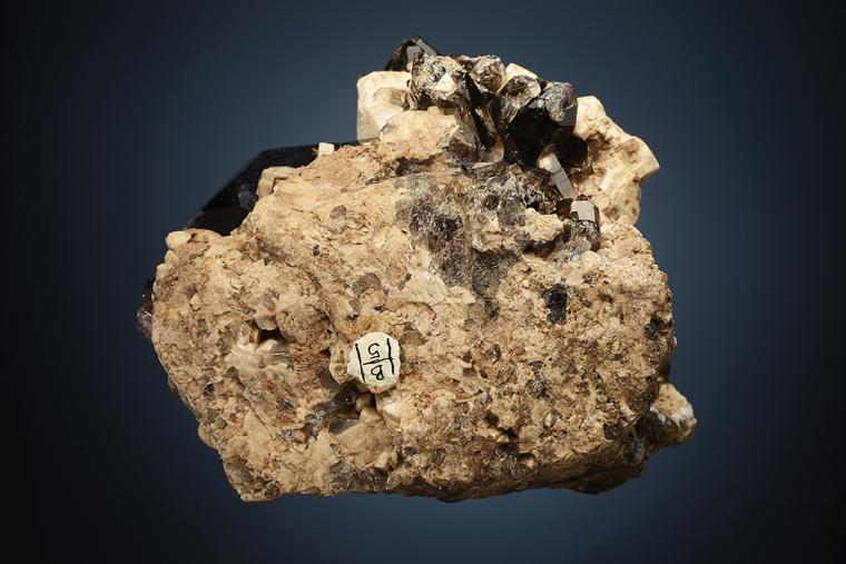 QUARTZ var. Smoky on MICROCLINE