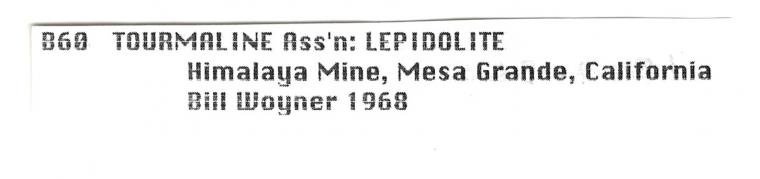 ELBAITE with LEPIDOLITE