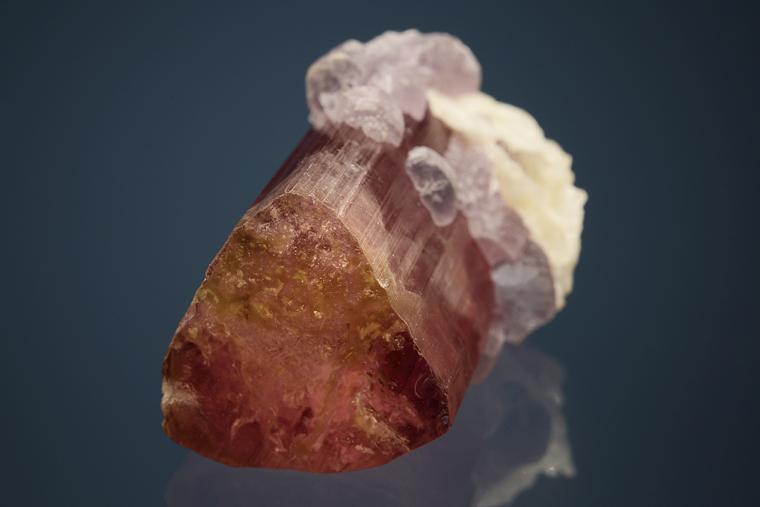 ELBAITE with LEPIDOLITE and ALBITE var. Cleavelandite