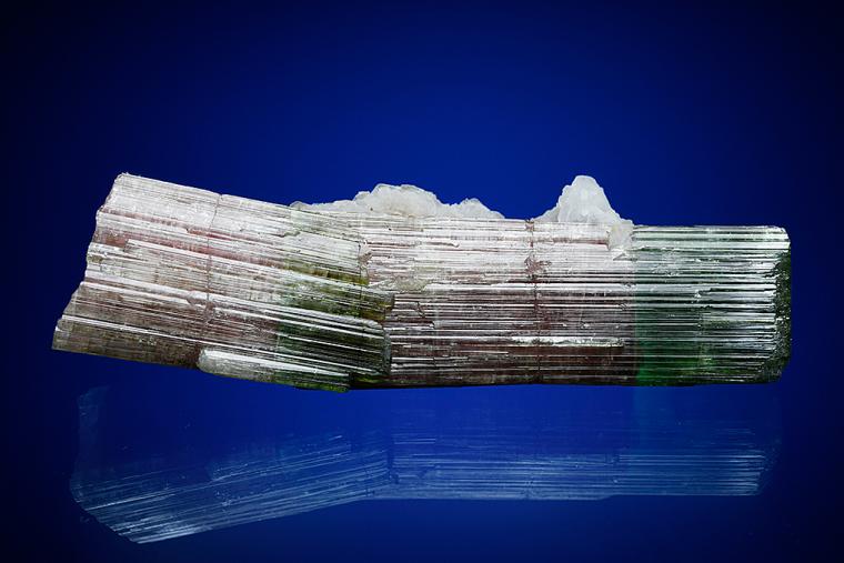 ELBAITE with ALBITE var. Cleavelandite (repaired)