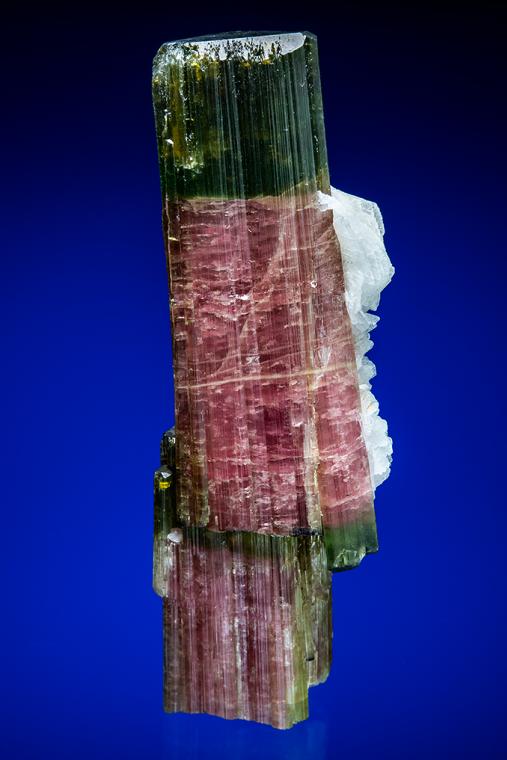 ELBAITE with ALBITE var. Cleavelandite (repaired)