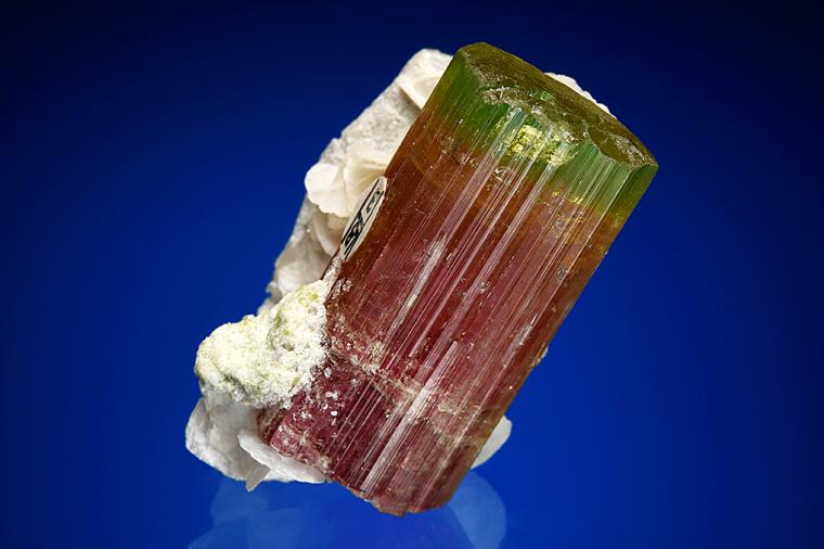 ELBAITE with CALCITE and MICROCLINE