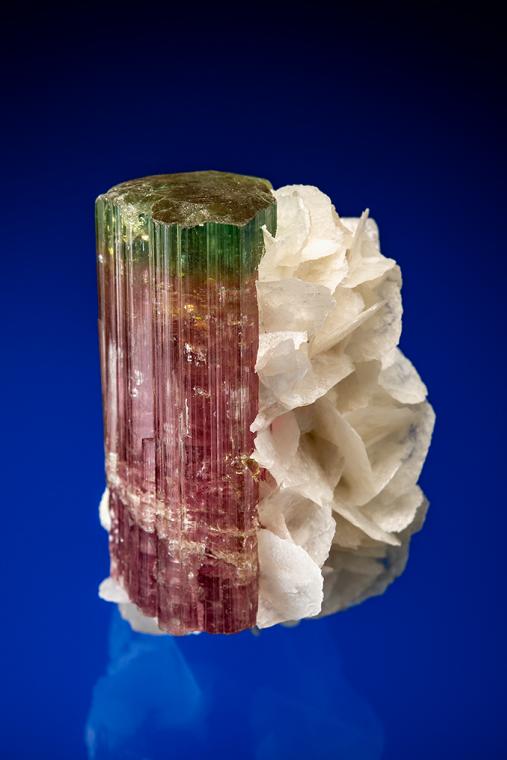 ELBAITE with CALCITE and MICROCLINE