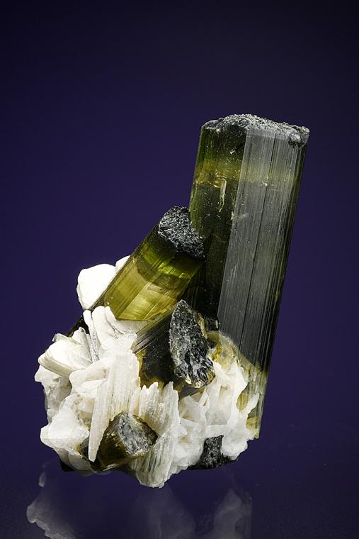 ELBAITE with MICA and ALBITE var. Cleavelandite