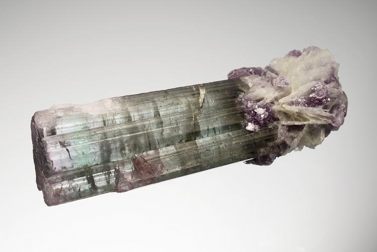 ELBAITE with LEPIDOLITE and ALBITE var. Cleavelandite