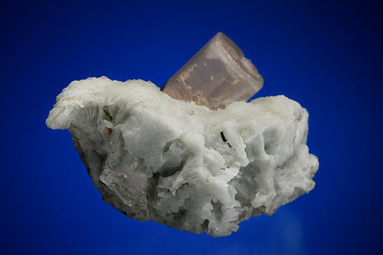 BERYL var. Morganite on ALBITE var. Cleavelandite