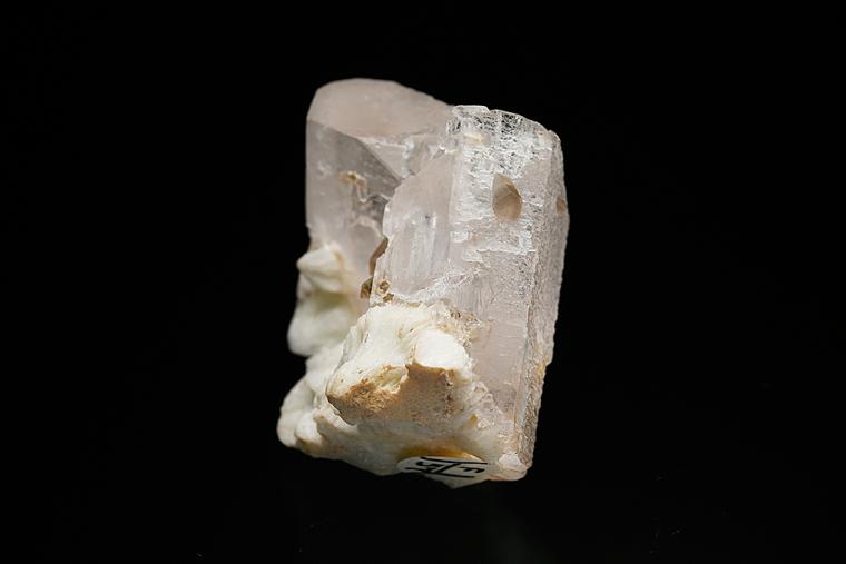 BERYL var. Morganite on ALBITE var. Cleavelandite