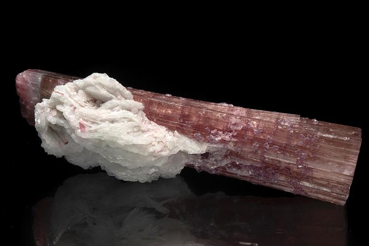 ELBAITE with LEPIDOLITE  and ALBITE var. Cleavelandite (repaired)
