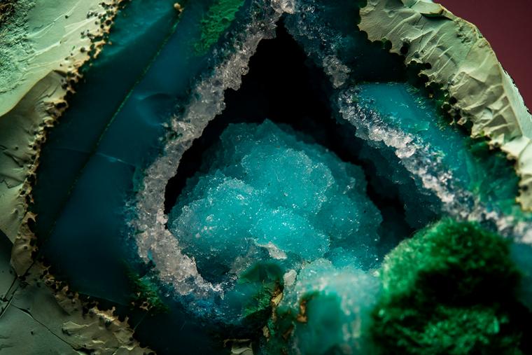 CHRYSOCOLLA with QUARTZ and MALACHITE