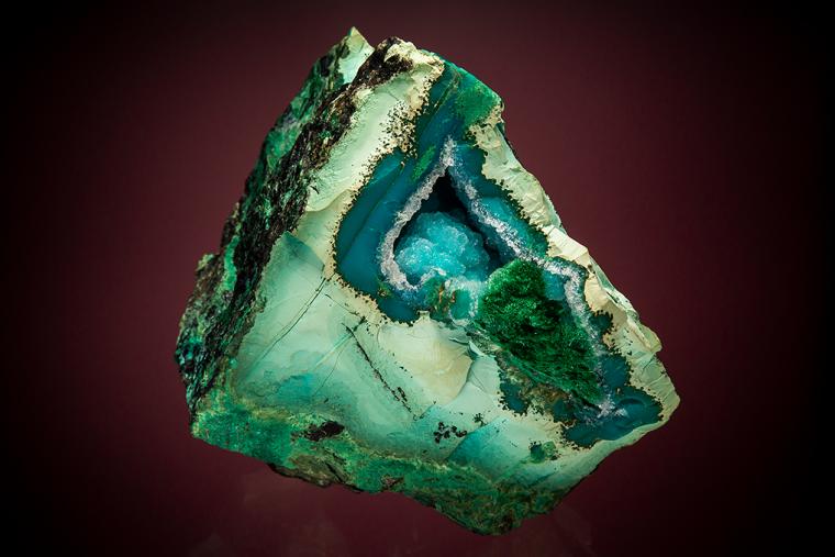 CHRYSOCOLLA with QUARTZ and MALACHITE