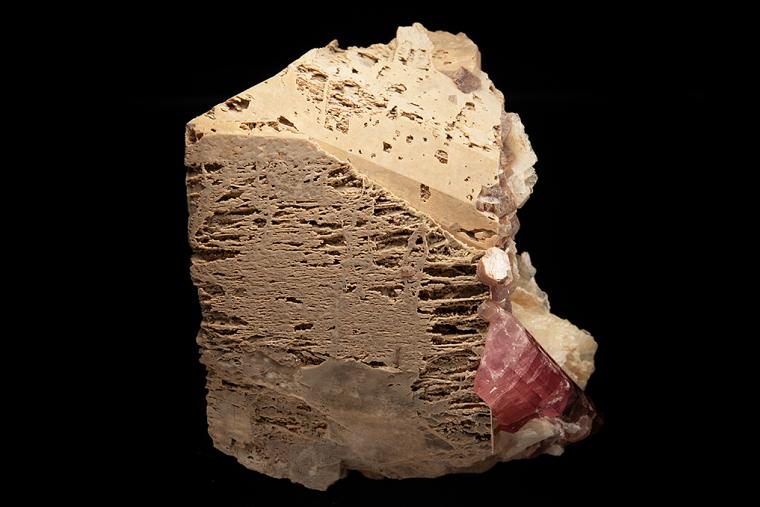 ELBAITE with LEPIDOLITE and ALBITE var. Cleavelandite on MICROCLINE
